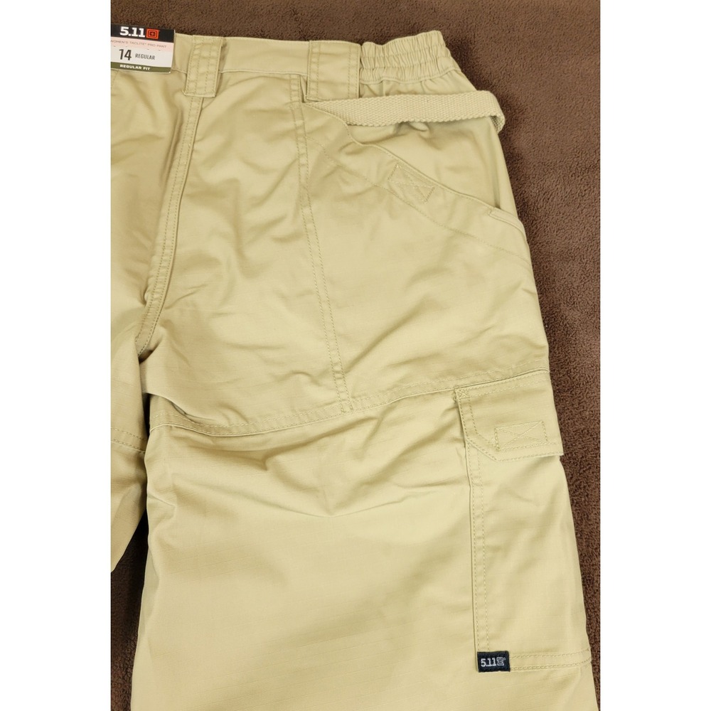 5.11 Tactical Womens Taclite Pro Pants 14 Regular TDU Khaki Ripstop 64360 NWT - Picture 9 of 10